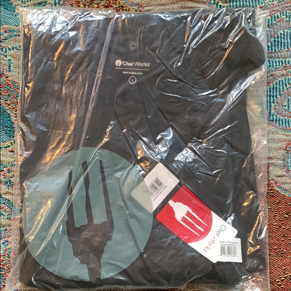 Chef Works Black Chef Coat, NEW!